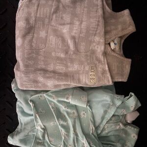 Halo Kids Sleep Sack Set in Gray and Mint Green